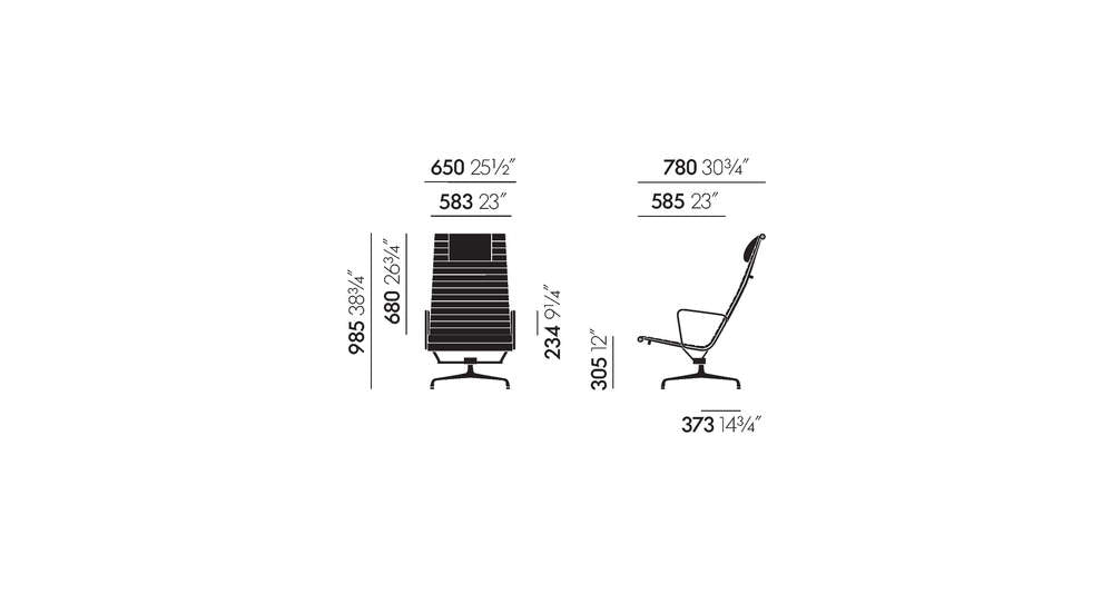 Aliminium-chair EA 124