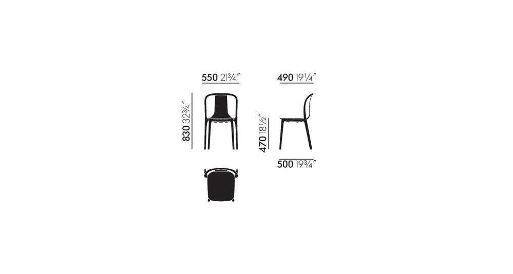 Belleville Side Chair wood