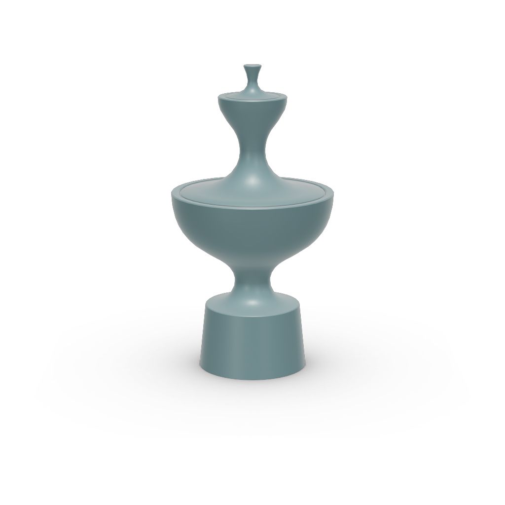 Ceramic Container No.1, ice grey