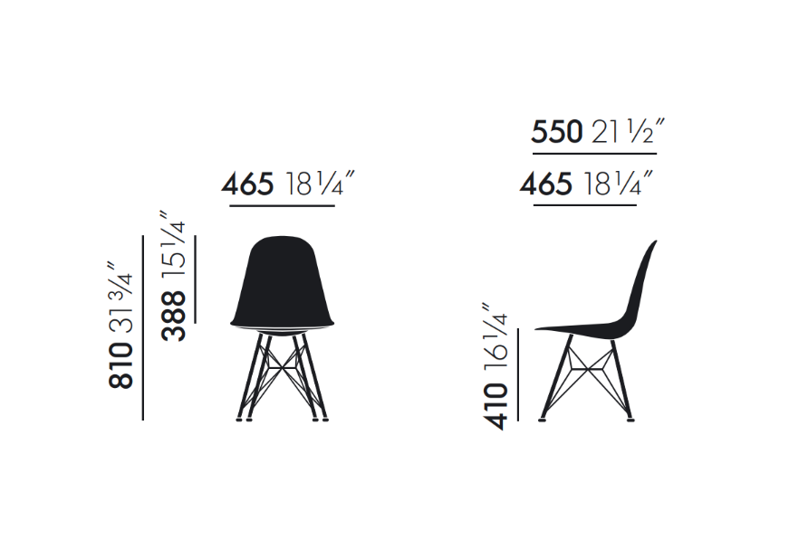 Eames Plastic Side Chair DSR