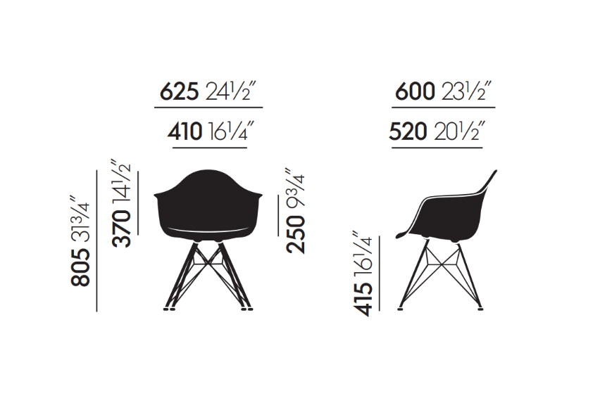 Eames Plastic Armchair DAR