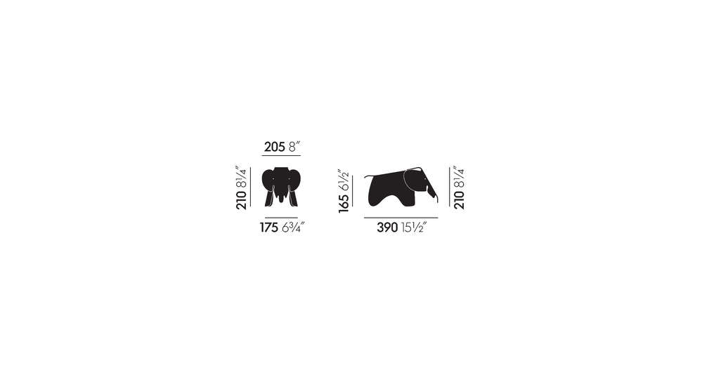Eames Elephant (small), Black