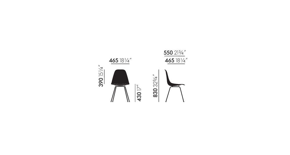 plastic side chair RE DSX