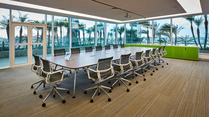 MedaMorph conference table, boat-shaped