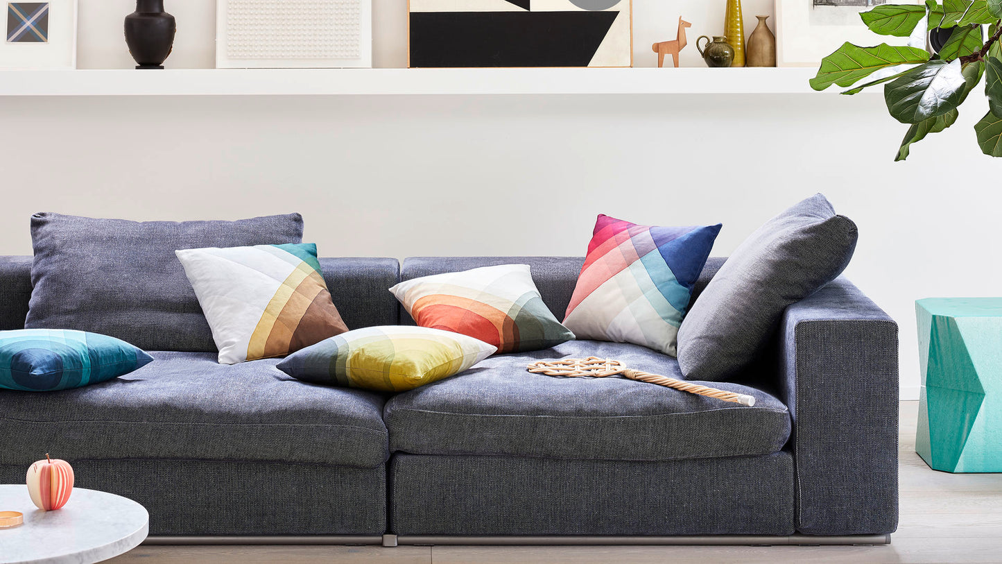 Herringbone pillow, olive