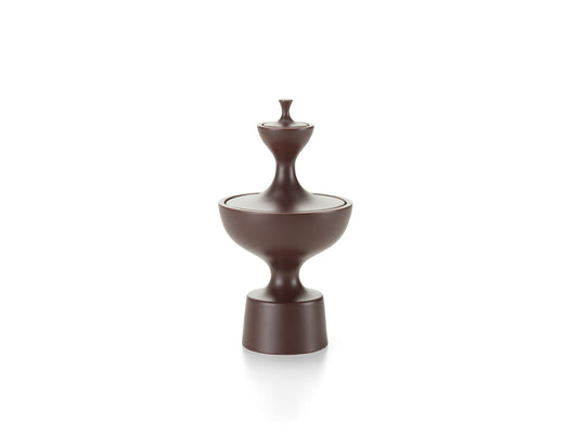 Ceramic Container No.1, dark aubergine