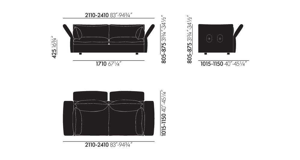 Mariposa 2½-Seater Sofa