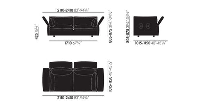 Mariposa 2½-Seater Sofa