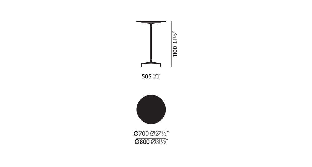 Eames Contract Tables High