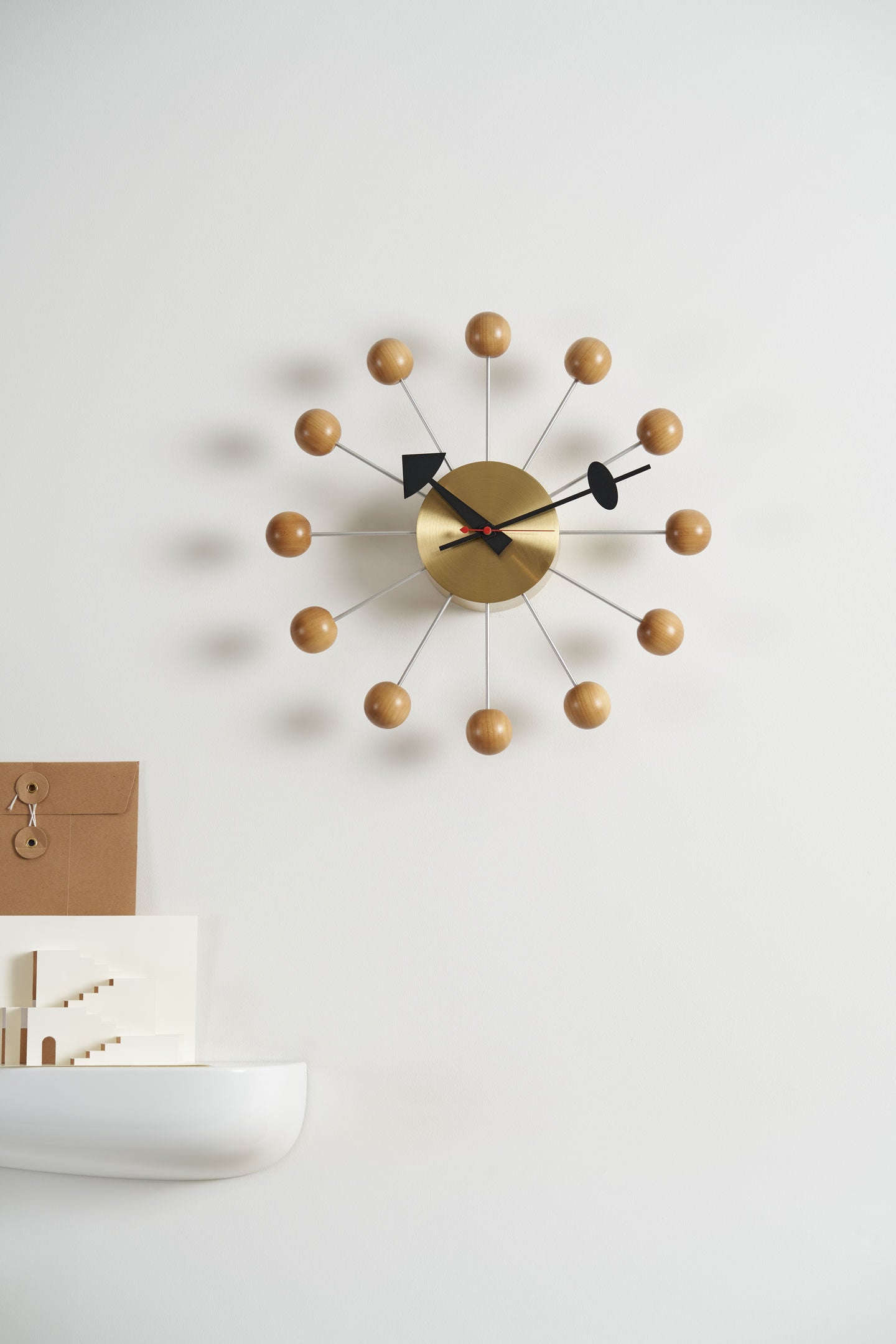 Ball Clock Natural Beech