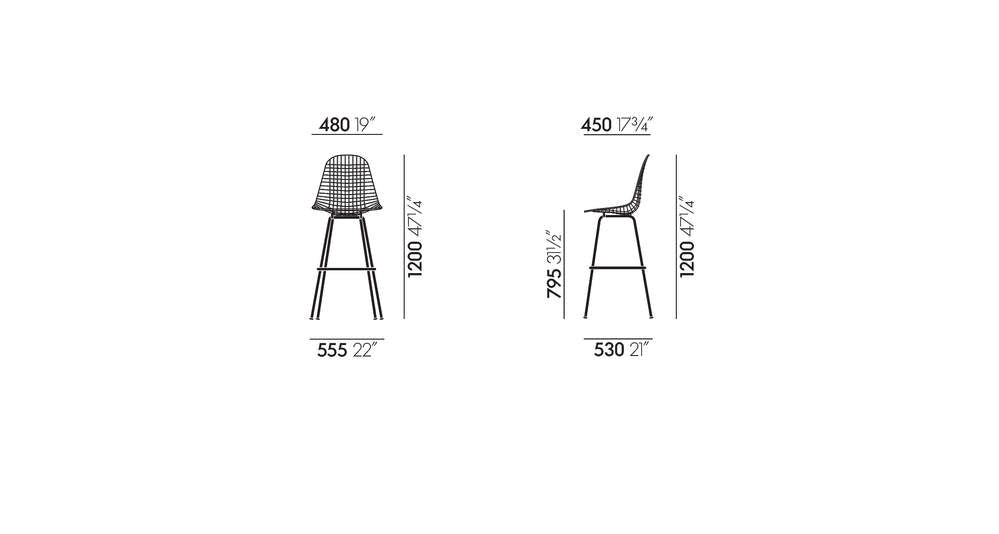 Eames Wire chair high