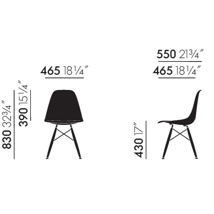 Eames Plastic Side Chair DSW