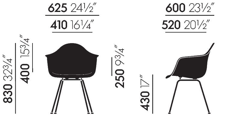 Eames Fiberglass Armchair DAX
