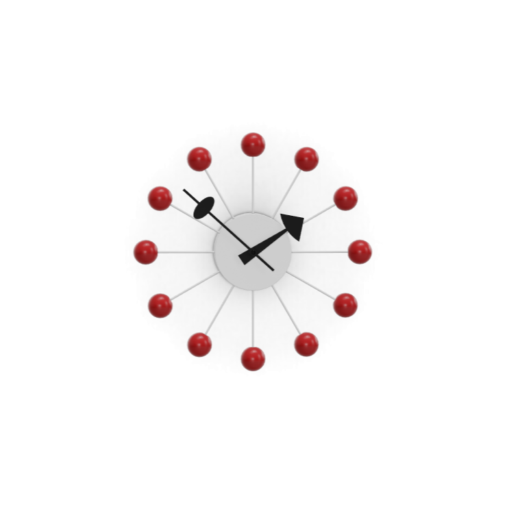 Ball Clock Red