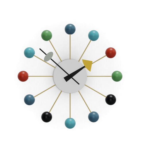 Ball Clock Multicolor