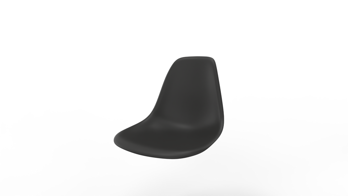 Eames Plastic Chair Seat Shell DEEP BLACK